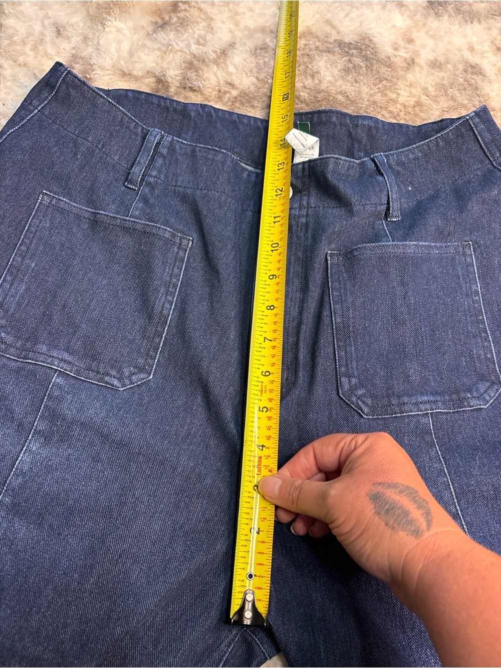 HALARA Indigo Denim Jeans with Brand Tag - Picture 7 of 8